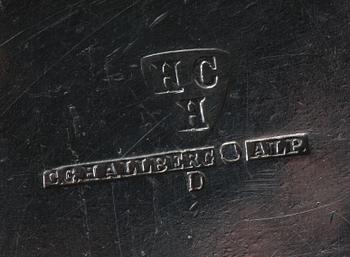 KANNOR, ett par, nysilver.
Proveniens: Git Gay.