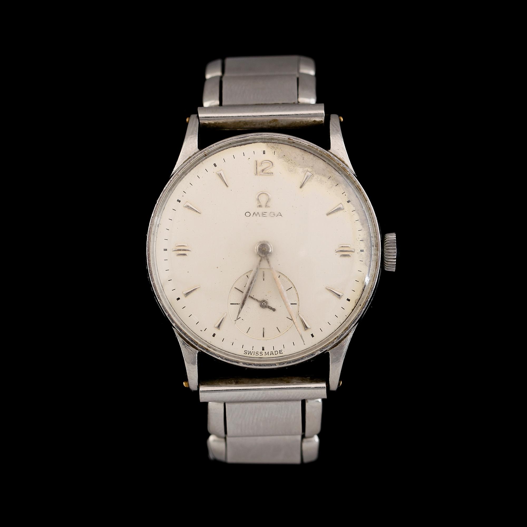 ARMBANDSUR, stål, Omega, 1900-talets mitt.