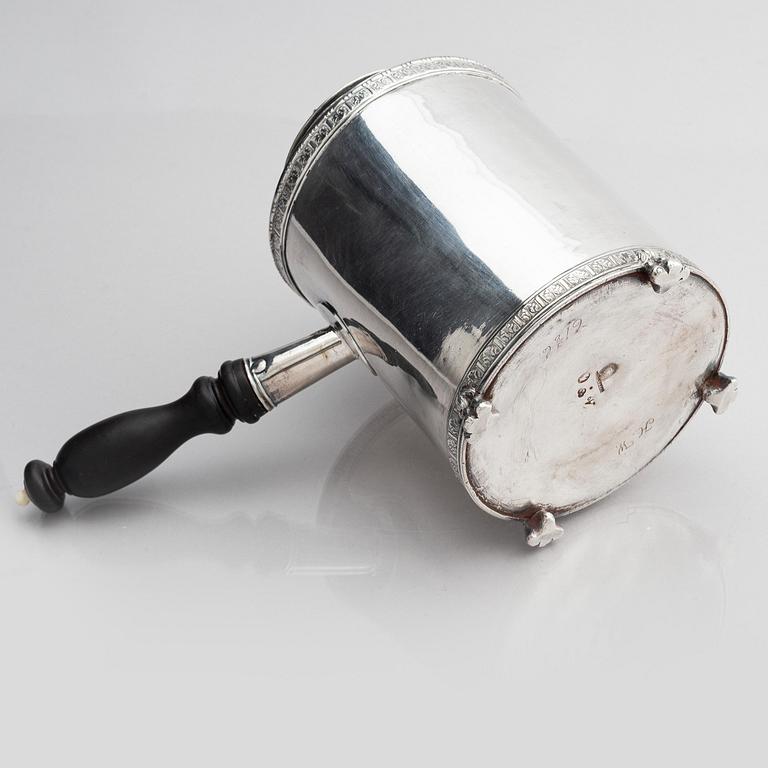 Pehr Zethelius, kaffekanna, silver, Stockholm 1783. Gustaviansk.