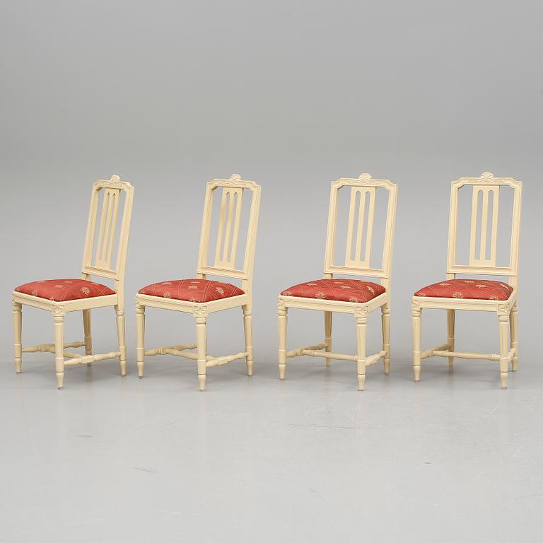 STOLAR, 4 stycken, gustaviansk stil, 1990-tal.
