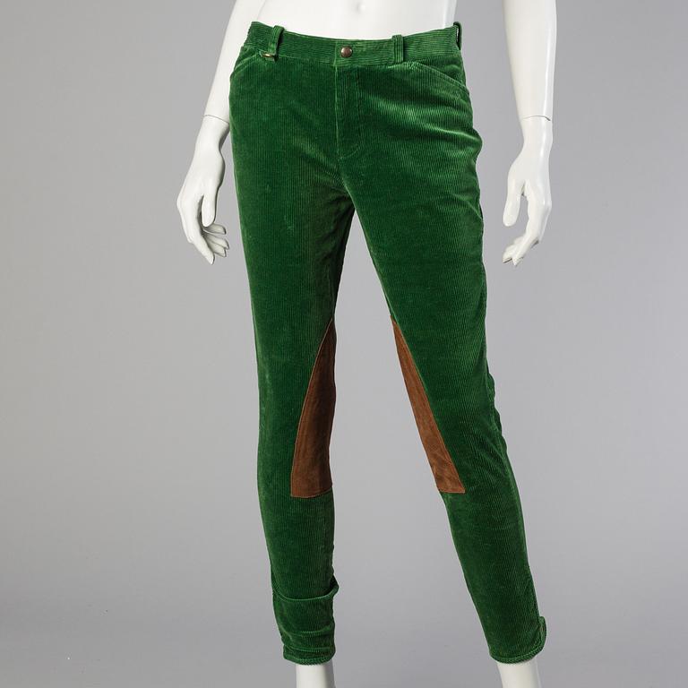 Three pair of trosers by Ralph Lauren.