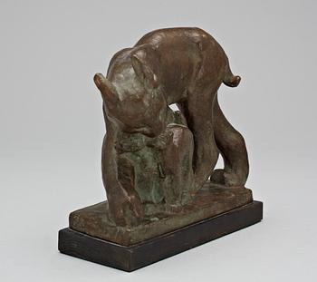 Jussi Mäntynen, "Lohona med ungar".