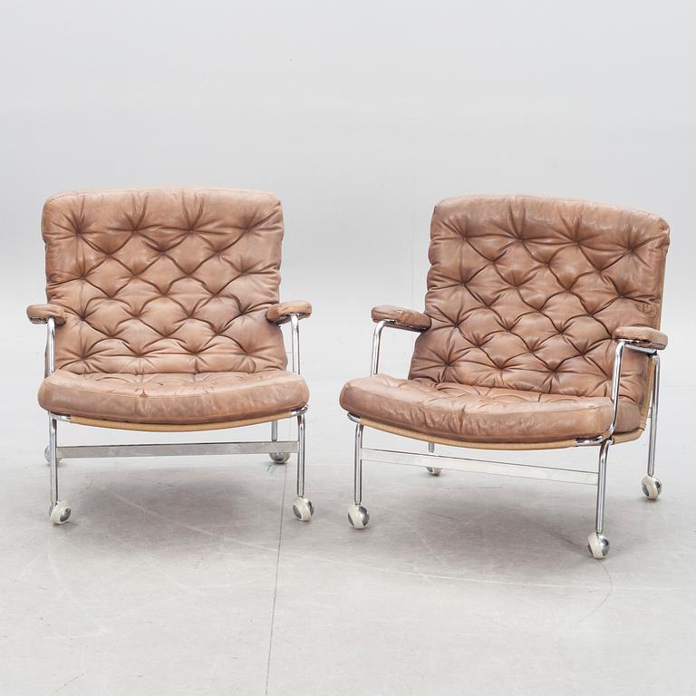 FÅTÖLJ Ett par, "Karin", Bruno Mathsson för Dux.