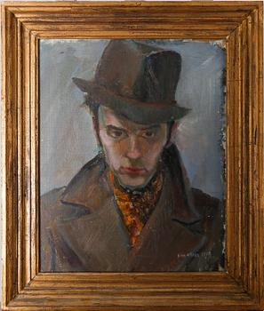 An unknown artist, oil on panel, signed Elna Nilsson and dated 1942?.