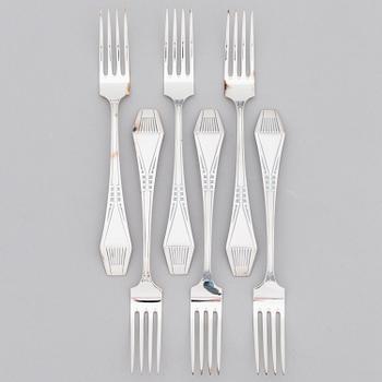 A 59-piece set of 'Suomi' silver cutlery, Kultateollisuus, Turku 1997-2010.