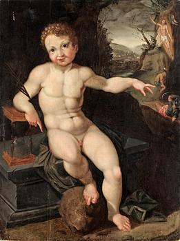 Vanitas with baby Jesus.