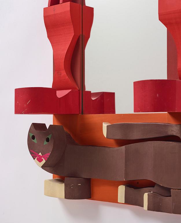 Erik Höglund, a sculptural wall mirror, Eriksmålaglas, Sweden, 1960-70s.