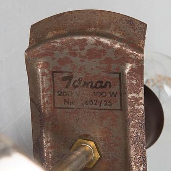 Gunnel Nyman, taklampa, modell 1602/81003, Idman 1940-luku.