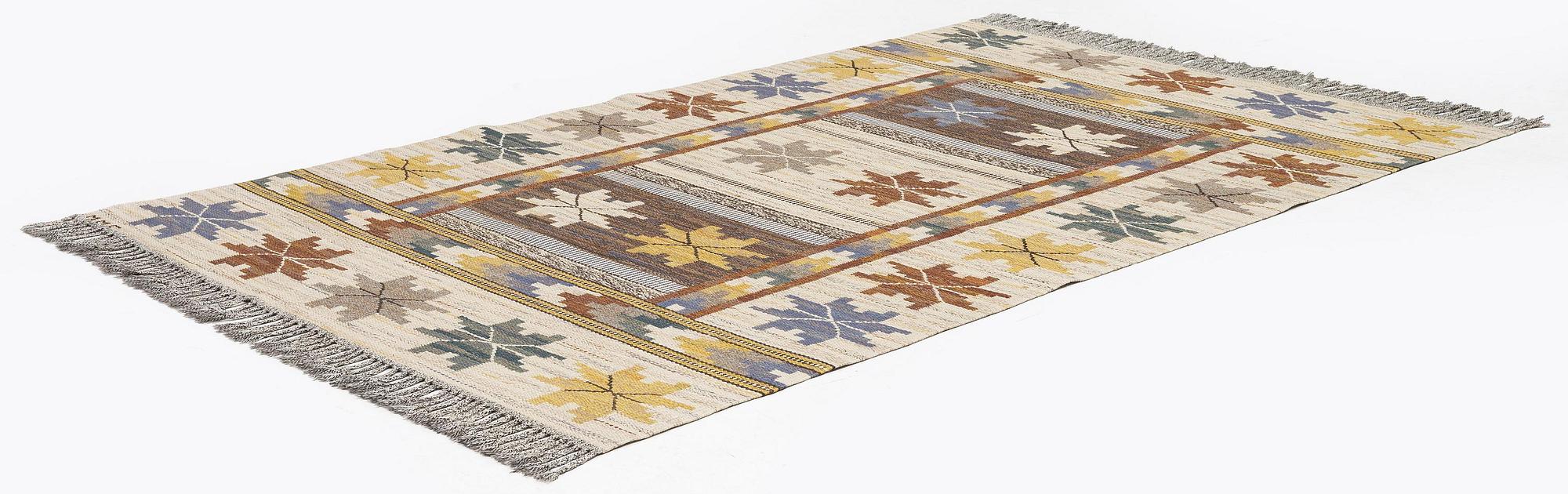 Märta Måås-Fjetterström, a carpet, 'Höstmattan', flat weave, c. 243 x 153 cm, signed MMF.