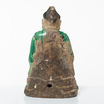 Buddha, glaserat lergods, sen Ming-/tidig Qingdynasti, 1600-tal.