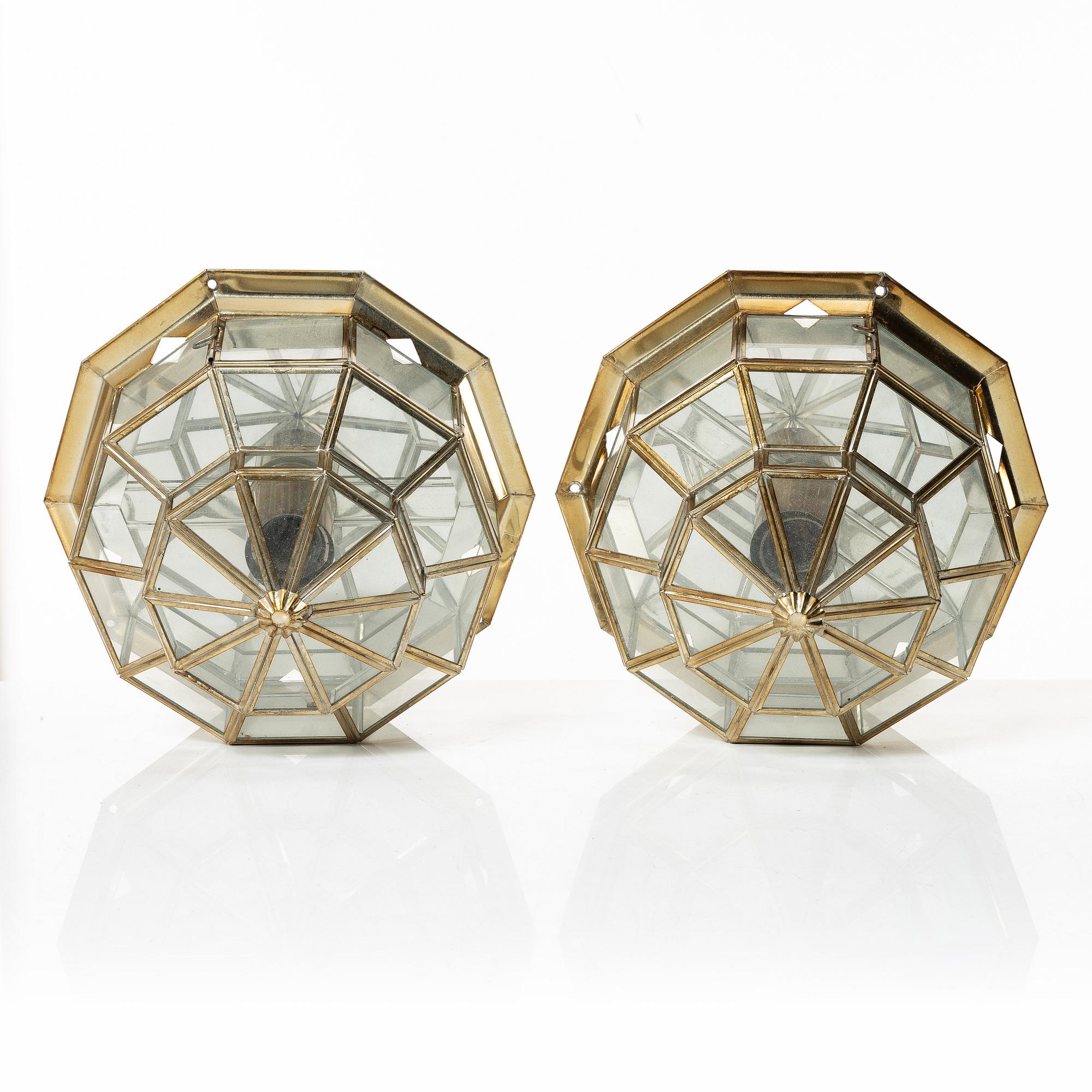 Hijos Esteves, taklampor, ett par, Taurus, Spanien, 1900-talets andra hälft.