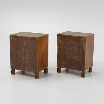 A pair of birch bedside tables, Svenska Möbelfabrikerna Bodafors, 1930-/40-tal.