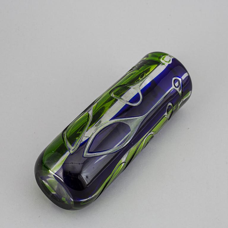 Vicke Lindstrand, a signed glass vase, Kosta Boda.