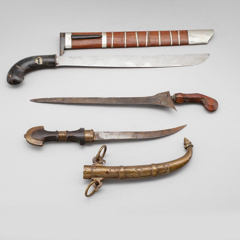 KNIVAR, 3 st, orientaliska, 1800-/1900-tal.