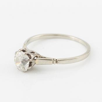 Ring with an old-cut diamond.