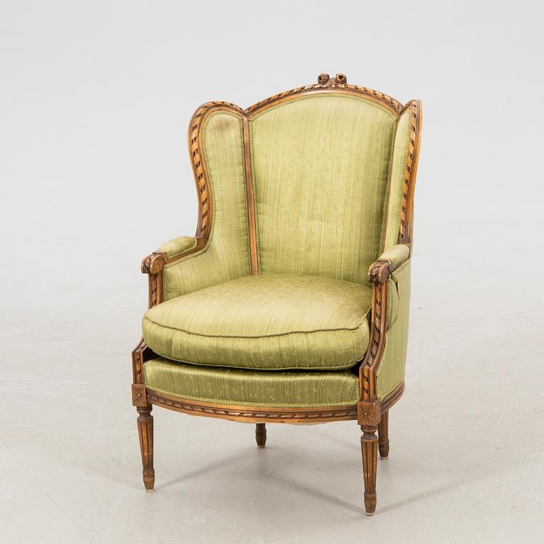 Louis XVI-style Bergère, 20th century.