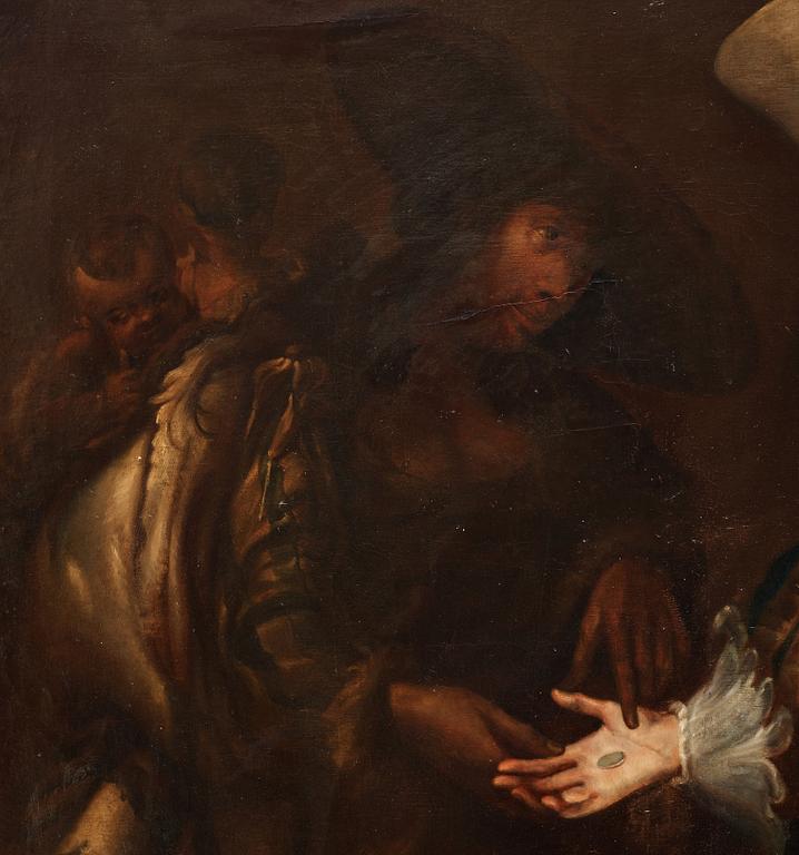Jan Cossiers, follower of, Young gentleman, told his fortune and robbed.
