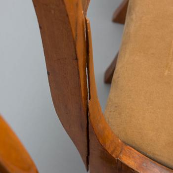 TUOLEJA, 4 kpl, biedermeier, 1800-luvun alkupuoli.