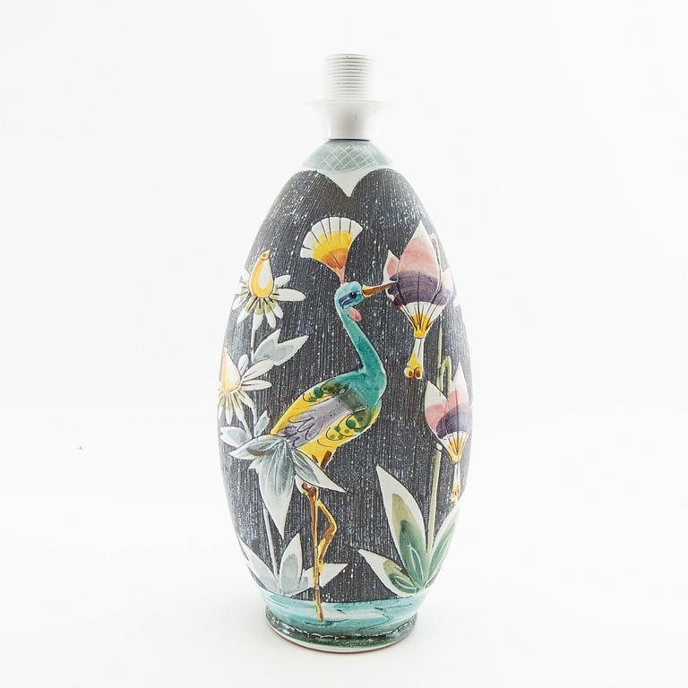 Table lamp Tilgmans mid-20th century glazed stoneware.