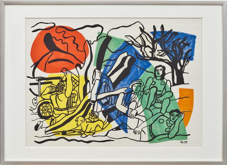 FERNAND LÉGER, efter. Monogramsignatur och daterad -55.