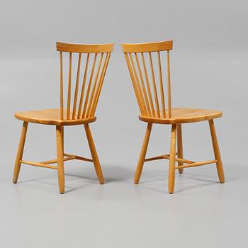 STOLAR, 4 st, "Lilla Åland", Carl Malmsten, Stolab, 1980-tal.