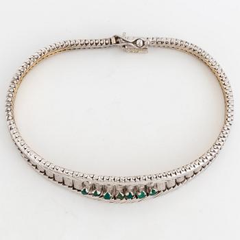 ARMBAND, med smaragder.