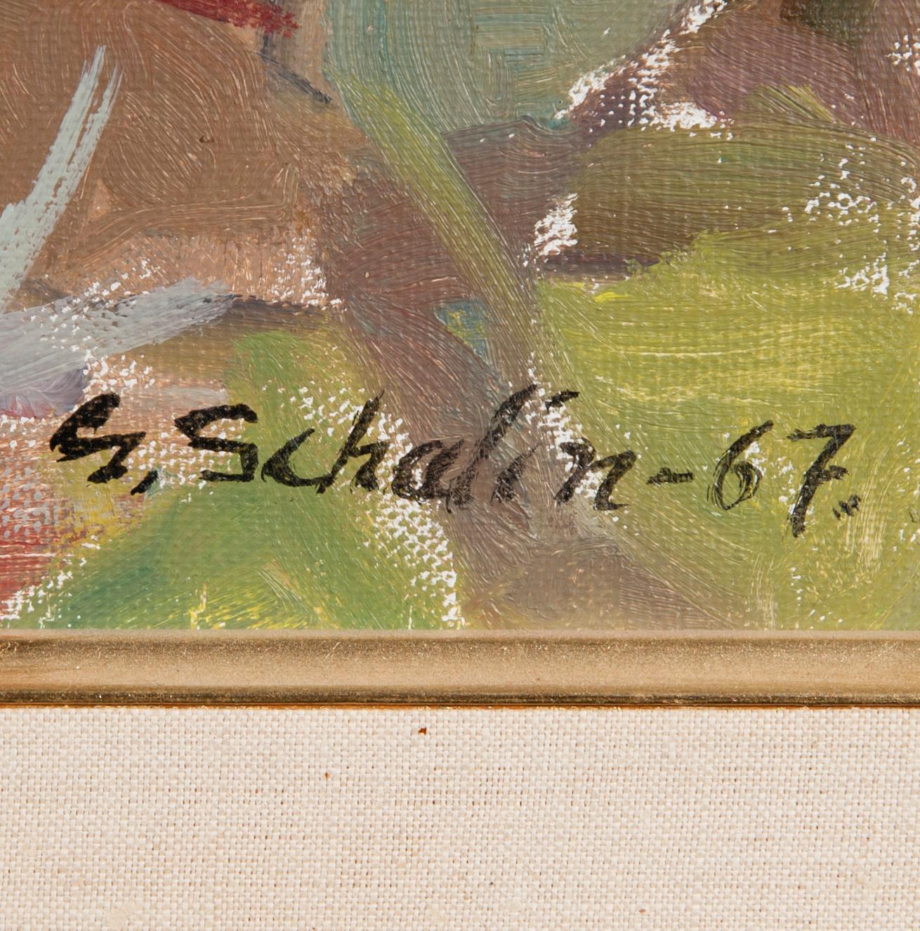 GRETA SCHALIN, öljy kankaalle, signeerattu ja päivätty -67.