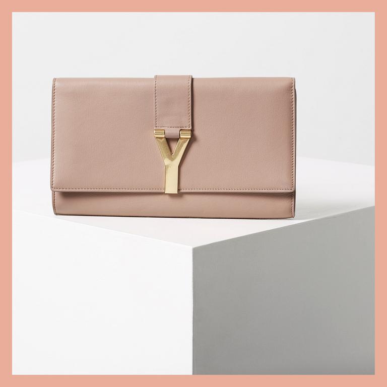 KUVERTVÄSKA, "Chyc leather Clutch", Saint Laurent.