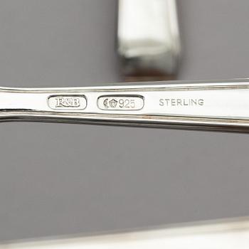 A sterling silverware set, model 'Art-Deco', 152 pieces and casket, Flensburg, Germany.