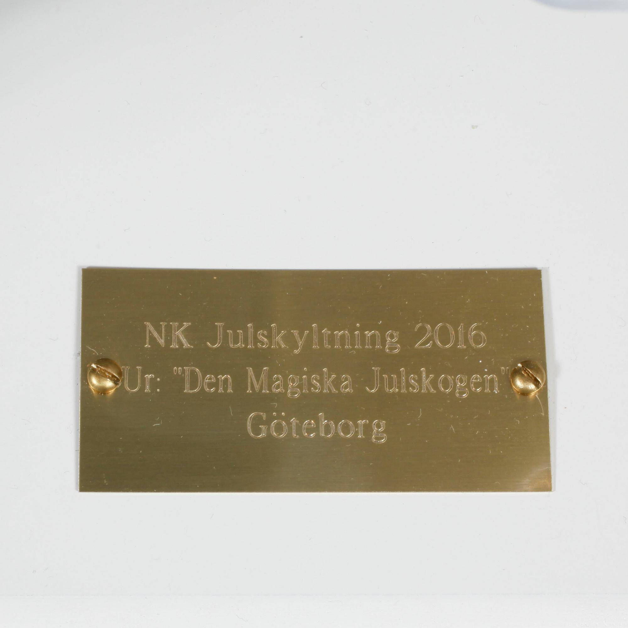 A Christmas decoration from Nordiska Kompaniet, 2016.