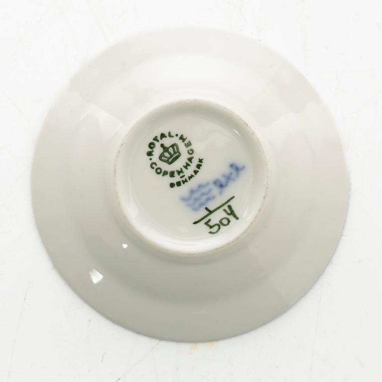 Royal Copenhagen, 35 pieces of a porcelain 'Blue Fluted' half lace dinner service, Denmark, 1889-1978.