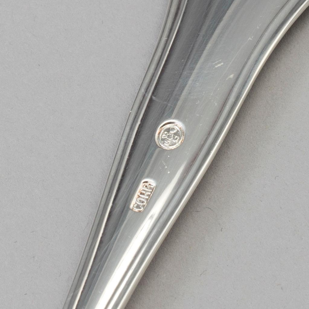 12 pieces of silver cutlery, Cohr Denmark, second half of the 20th century. Swedish importmarks. Weight ca 405 grams.