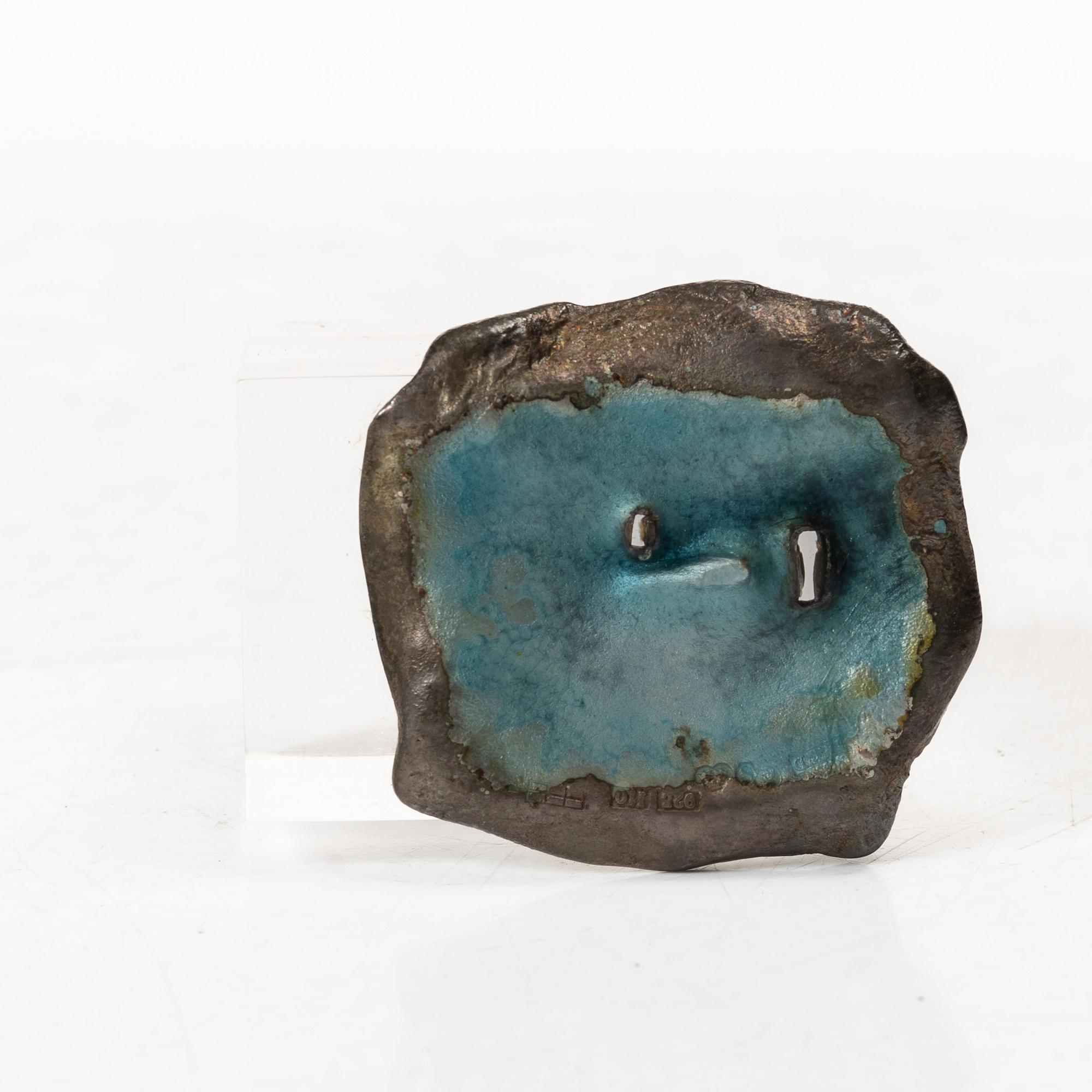 Lars Arby, a stamp and two small sculptures, silver, Gothenburg, Sweden.