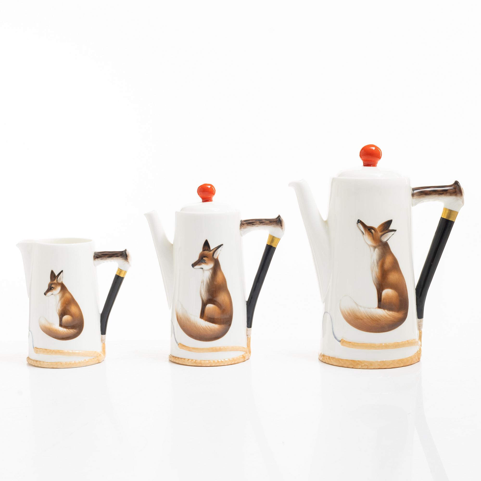 Royal Doulton, coffee service, 10 pieces, “Reynard the Fox”, England.