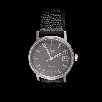 HERRARMBANDSUR, stål, Omega, Genève Automatic.