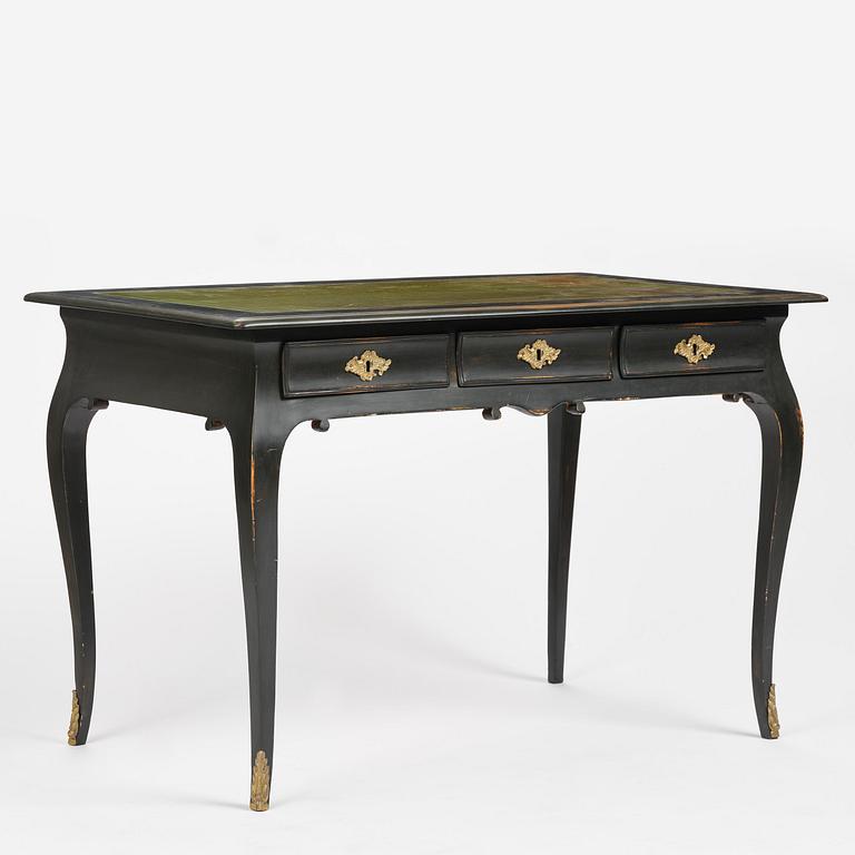 A Swedish rococo writings desk in the manner of C. Linning, Stockholm,l later part 18th century.