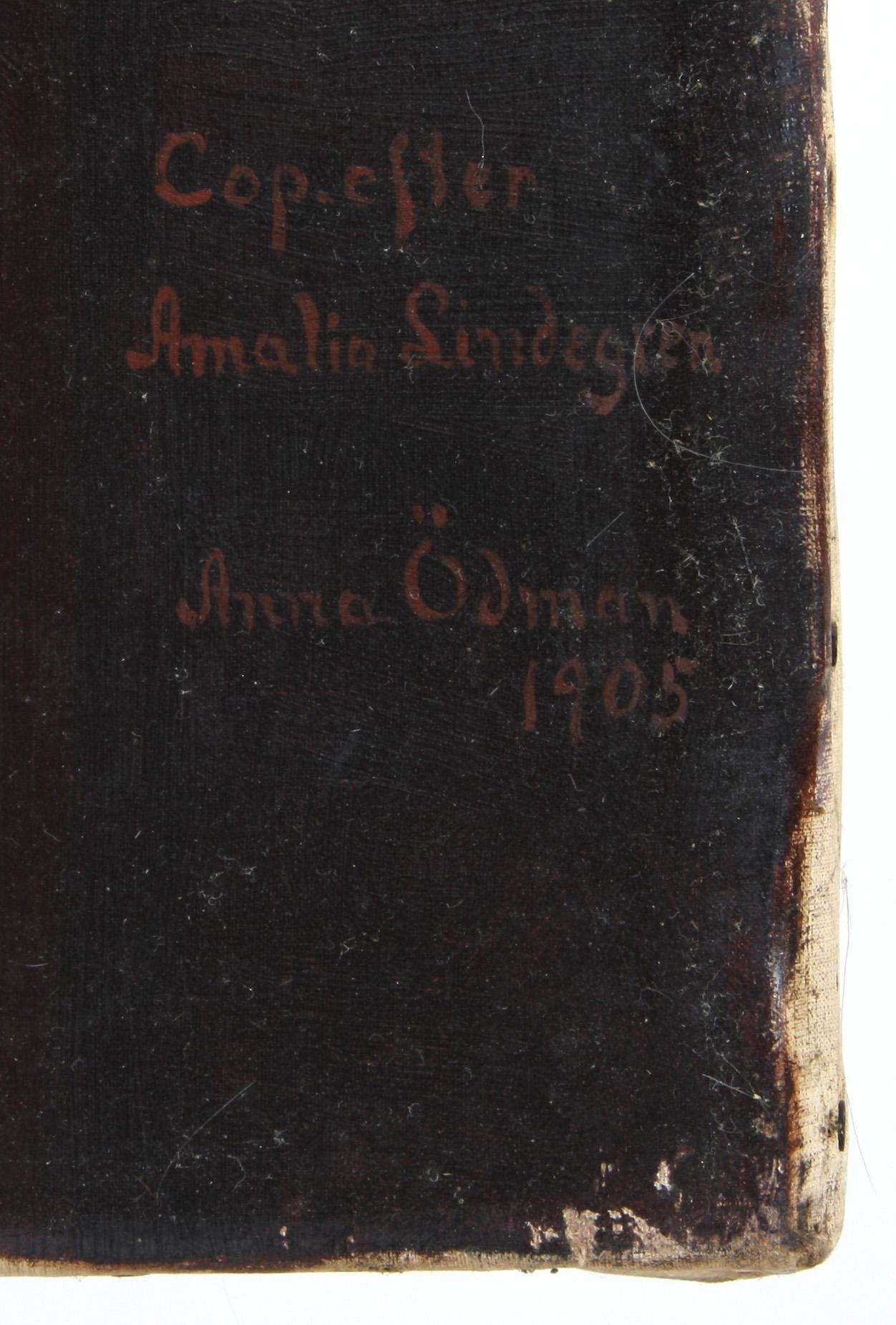 AMALIA LINDEGREN, efter, olja på duk, sign Anna Ödman, dat 1905.