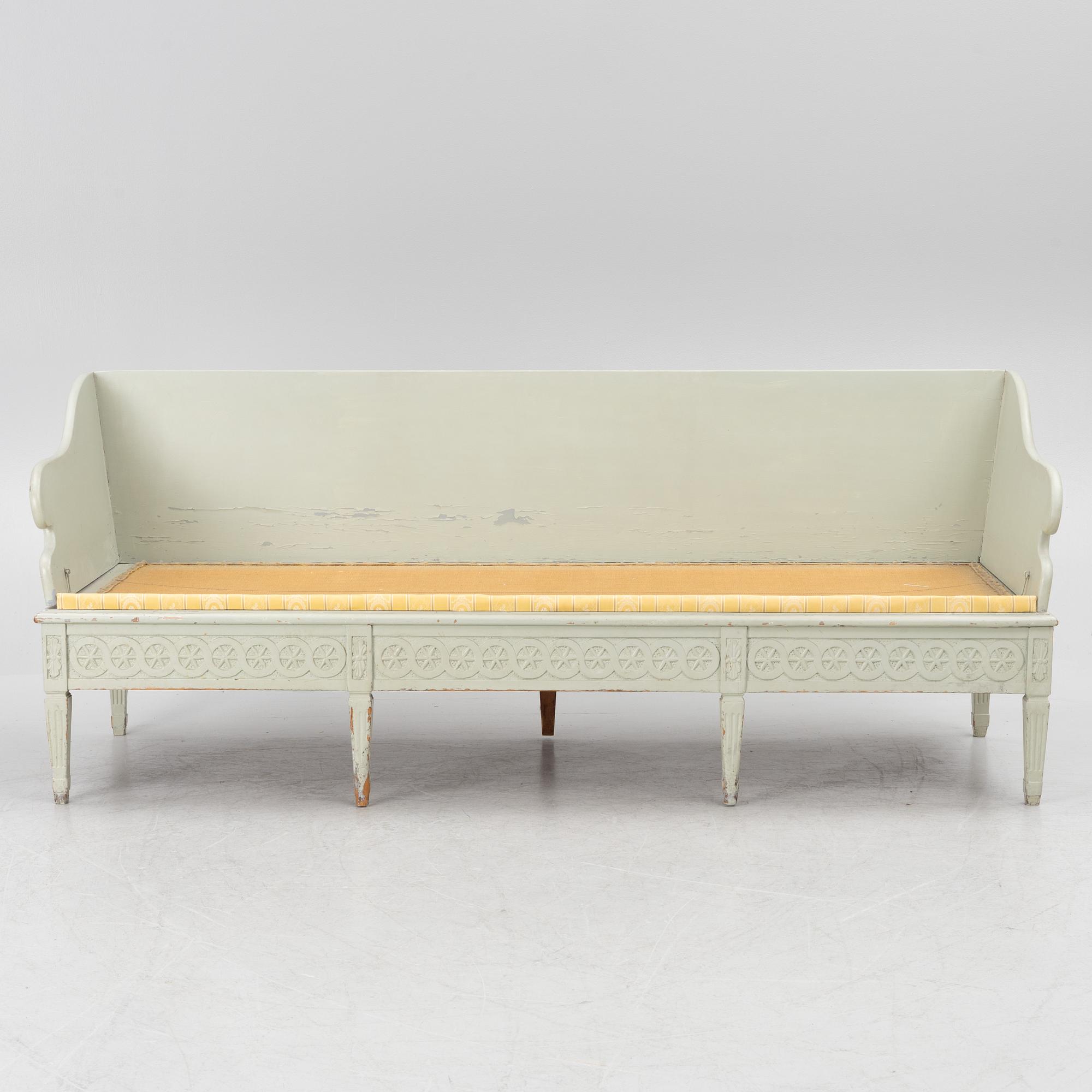 A Gustavian style sofa, 19th century.