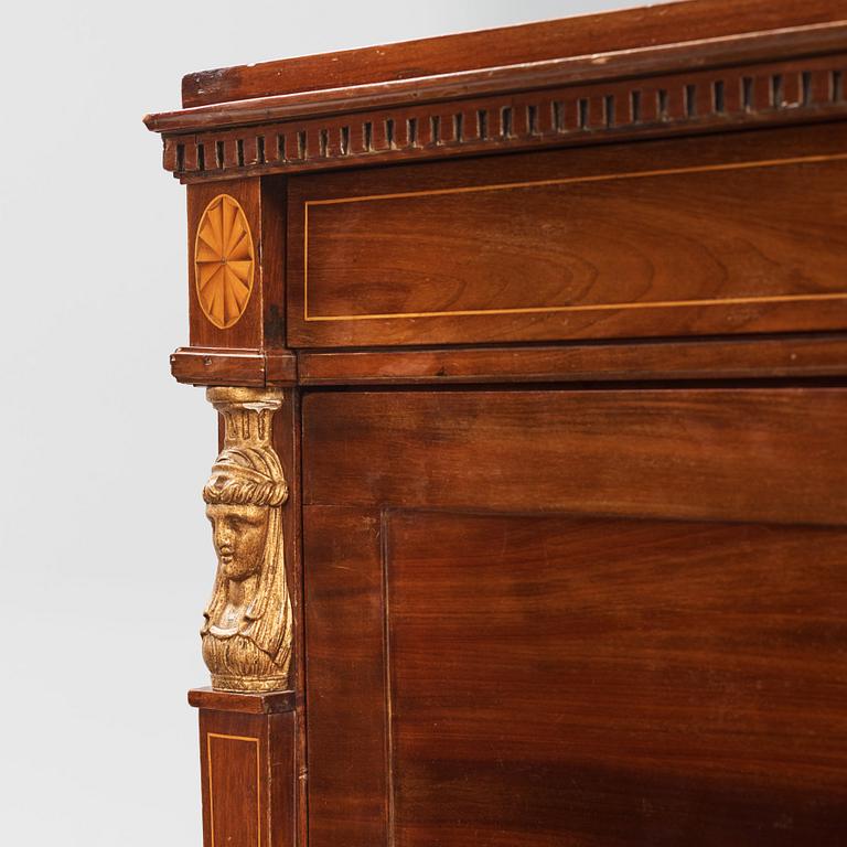 A late Gustavian mahogany secretaire attributed to J. F. Wejssenburg the Elder (master in Stockholm 1795-1837).