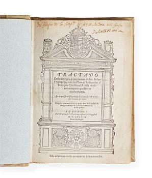 951. CRISTVAL ACOSTA OCH GARCIA DA ORTA, Tractado delas drogas, y medicinas de las Indias Orientales.., Burgos 1578.