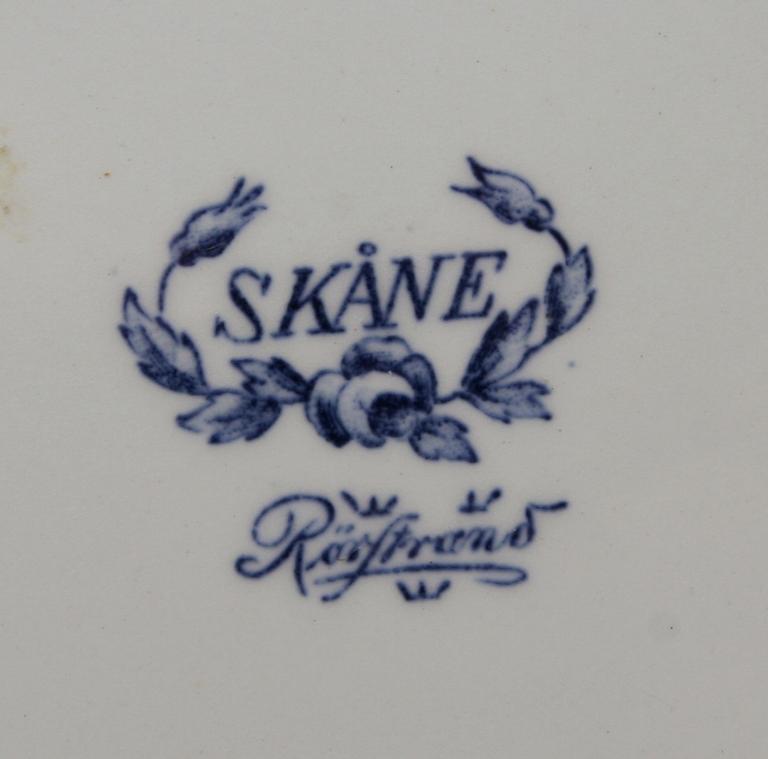 SERVISDELAR, ca 100 delar. Flintgods, "Skåne" Rörstrand.