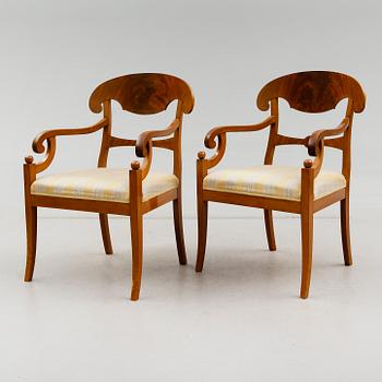KARMSTOLAR, 1 par, Karl Johanstil, 1900-talets första hälft.