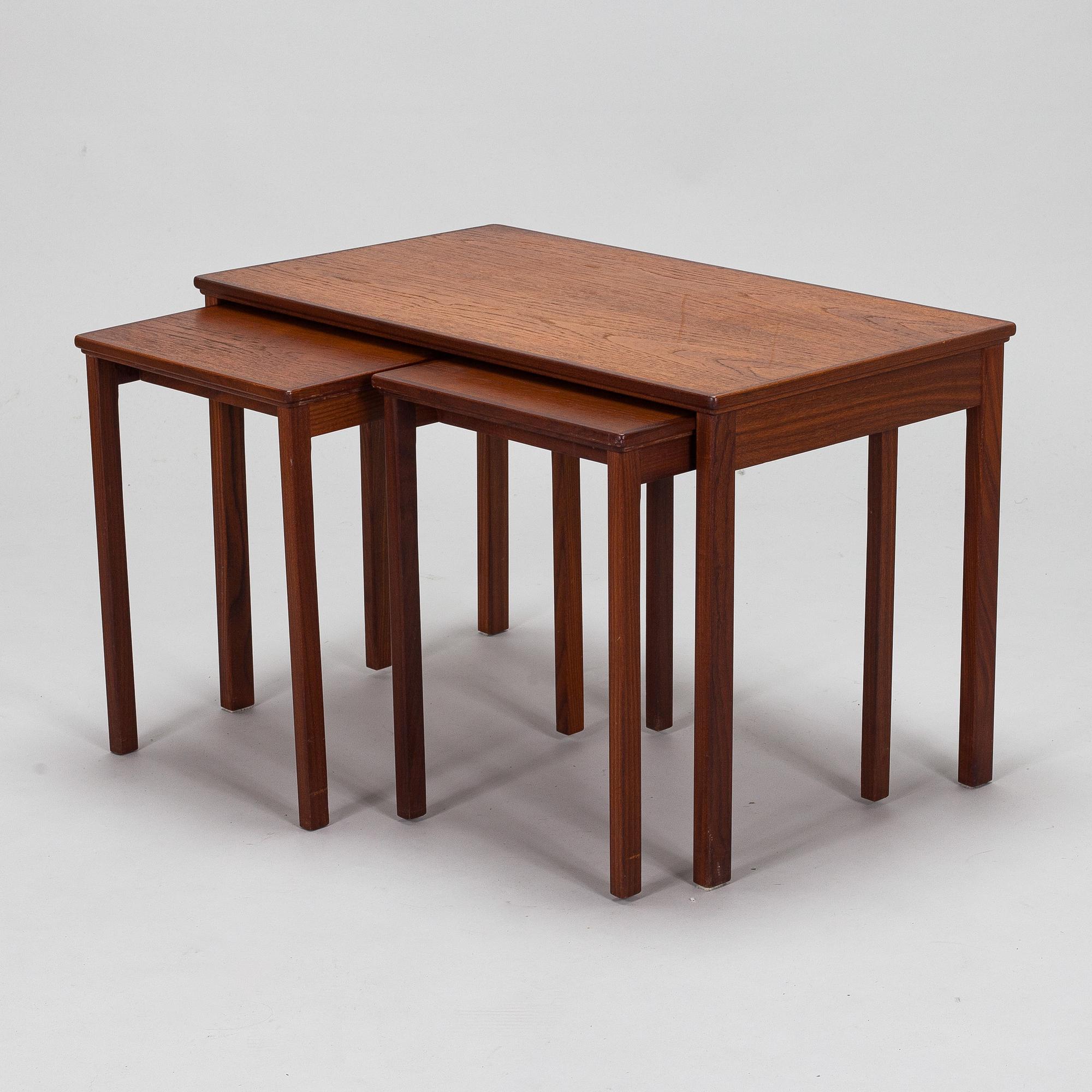 Three part serial table, 1960s.