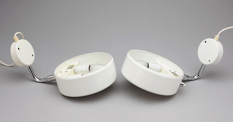 VÄGGLAMPOR, ett par, Ateljé Lyktan, Åhus, 1900-talets mitt.