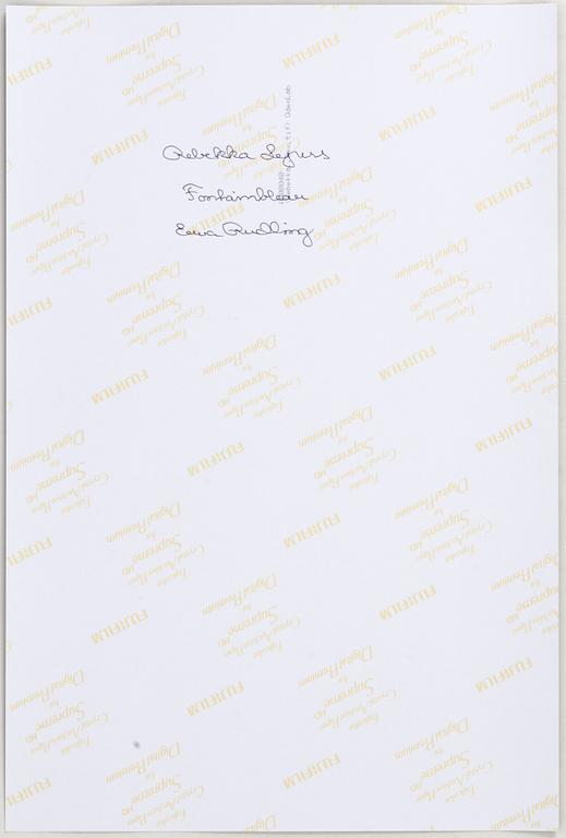 Ewa Rudling, photograph, signed.