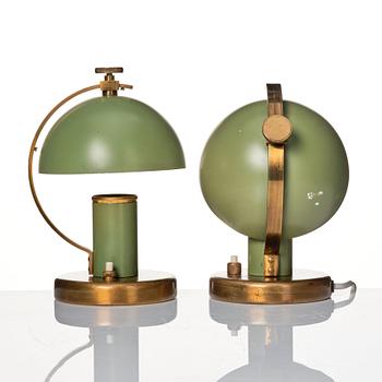 Erik Tidstrand, a pair of table lamps, modell "29379", Nordiska Kompaniet 1930s.