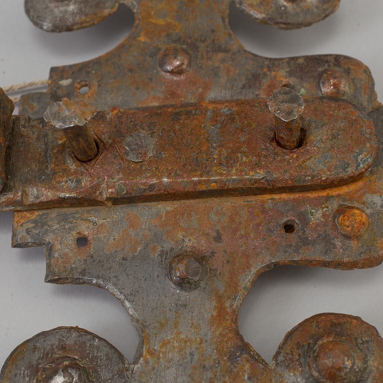 GÅNGJÄRN, ett par, järn, 1700-tal.
