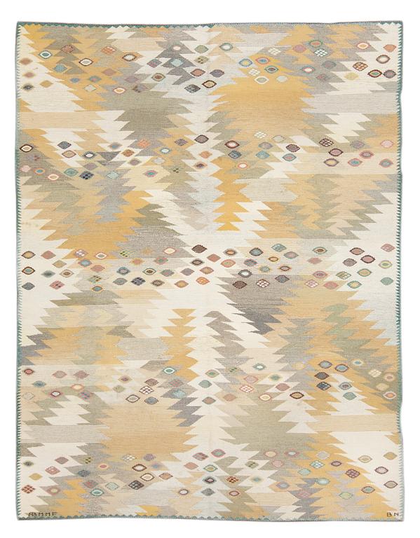 CARPET. "Tånga ljus". Gobelängteknik (tapestry weave). 282 x 211 cm. Signed AB MMF BN.