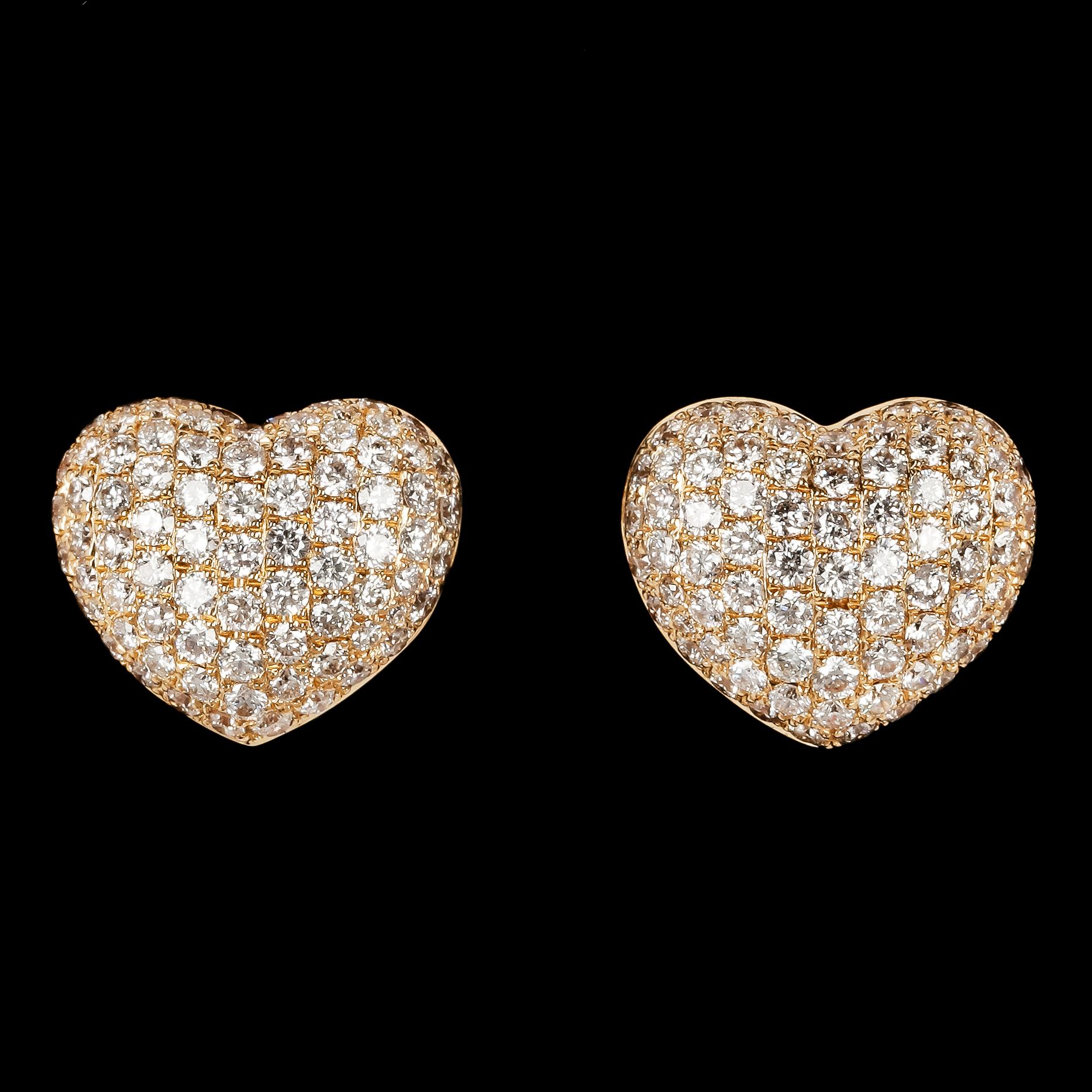 EARRINGS, 162 brilliant cut diamonds, tot. 1.70 cts.