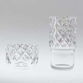 A vase and bowl "Sofiero", Gunnar Cyrén, Orrefors.